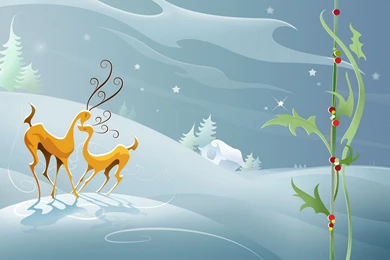 Reindeers Love Wallpapers