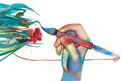 Artistic Cover For Fine Art Backgrounds   3D, Design   PPT Backgrounds