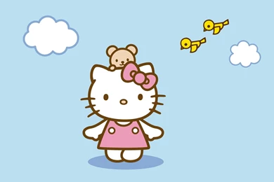 Gallery For   Hello Kitty Wallpapers Blue And Pink