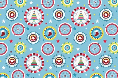 Christmas Scrapbook Paper   Modern Circles