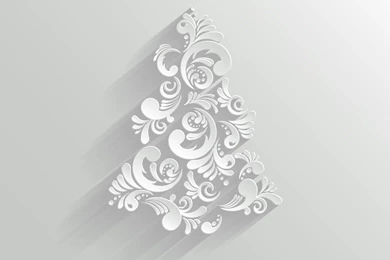 Paper Floral White Christmas Backgrounds Vector 03   Vector ...