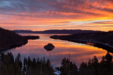 Lake Tahoe Summer Sunset   Wallpaper.