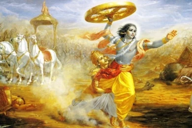 Lord Krishna Fighting With Bhishma Wallpapers : PC Wallpapers