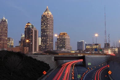 Download Wallpapers 1920x1080 Usa, Atlanta, Road, Traffic, Night ...