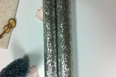 Glitter Leather Sheet Eco Friendly Silver Glitter Fabric Use For ...