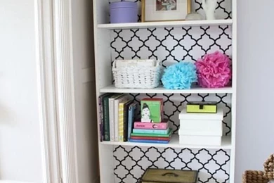 Bookcase Transformation: Use Cardboard And Fabric Instead Of Paint ...