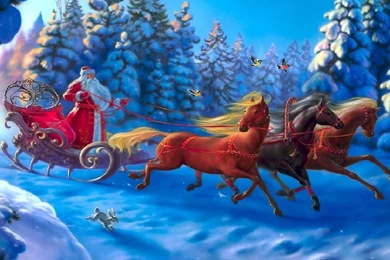 Sleigh HD Wallpapers, Santa Sleigh Pictures