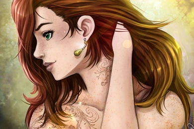 Paint, Freckles, Silent, The Sound Of Rain, Girl, Art, Hd Wallpapers