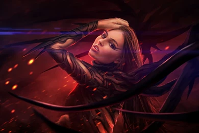 Girl, Armor, On Fire, Costume, Spikes, Make Up, Fantasy Girl, Art