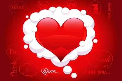 Red Love Heart Valentine Day Wallpapers Full HD