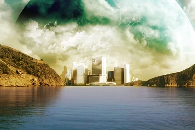 Futuristic Extraterrestrial City iPad 3,4 & Air Wallpapers