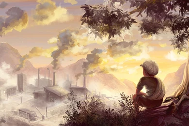 Boy Factories Vintage Art Wallpapers