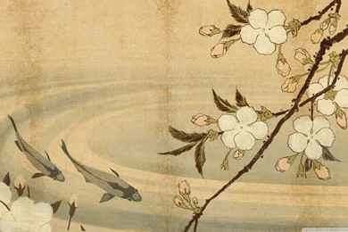 Japanese Carp Art HD Desktop Wallpapers : High Definition ...