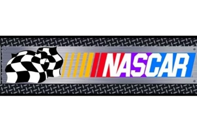 Nascar Logo And Checkered Flag On Faux Steel Border   All 4 Walls ...