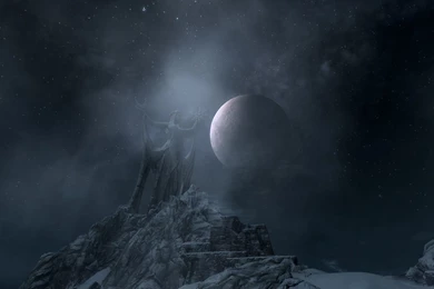 Skyrim Elder Scrolls Moon Stars Statue Wallpapers