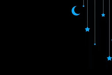 Blue, Moon, Stars, Black Backgrounds   HD Wallpapers