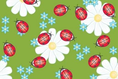 Ladybug Flower Backgrounds Vector   Vector Backgrounds Free Download