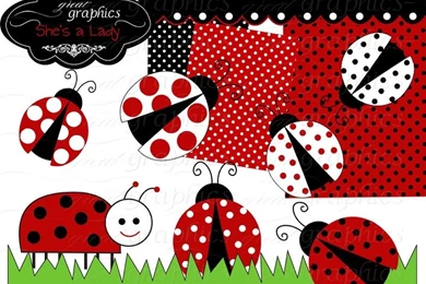 Ladybug Clip Art Red Ladybug Digital Clip Art, Ladybug Backgrounds