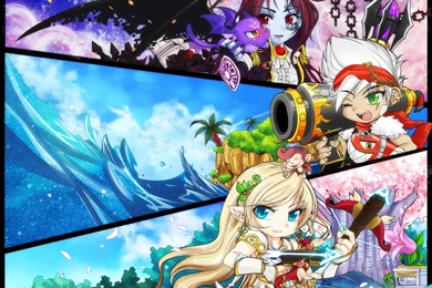 MAPLESTORY Mmo Online Rpg Scrolling Fantasy 2 d Family Maple Story ...