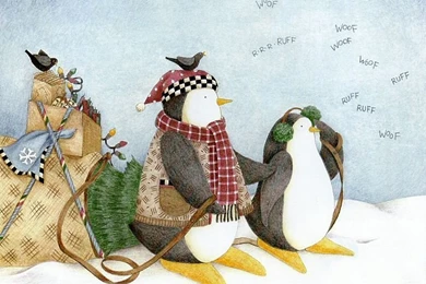 Wallpapers Of Christmas Picture Book   Polar Christmas, Penguin And ...