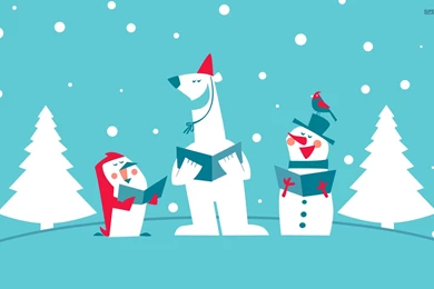 Funny Christmas Carol Group Wallpapers   Holiday Wallpapers