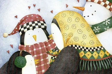 Wallpapers Of Christmas Picture Book   Polar Christmas, Penguin And ...