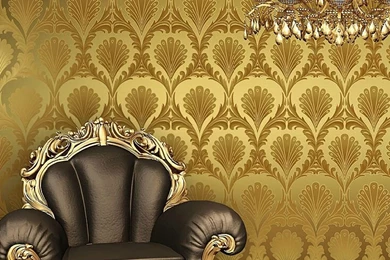 European Luxury Gold 3D Wallpapers Italian Embossed Reflective ...