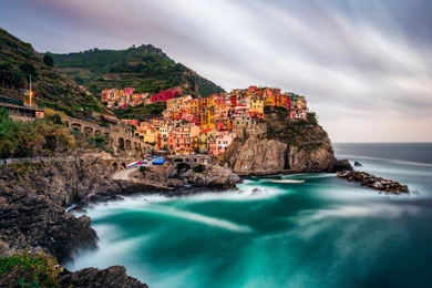 Manarola At Night And Day Wallpapers :: HD Wallpapers