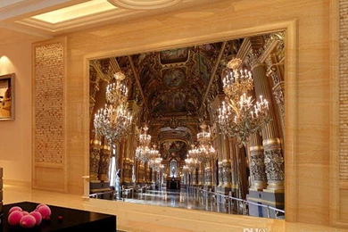 New Fashion European 3D Oil Painting Wallpapers Roll For Restaurant ...