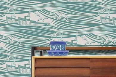 Fall Project Idea: Add Coastal Wallpapers To Your Home   Sally Lee ...