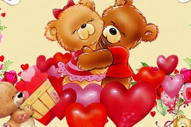 Download Bear Hugs Valentine The Free Wallpapers 1360x768