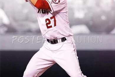 Los Angeles Angels Of Anaheim Mike Trout Baseball Poster   22x34