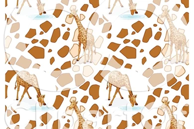 Cartoon Of A Seamless Giraffe Backgrounds Pattern Royalty Free ...