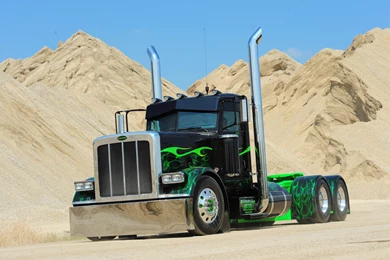Peterbilt, Trucks, Black And Green   Wallpapers – Yoyowall.com