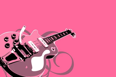 Pink Acoustic Guitar Wallpapers