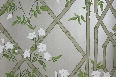 Jasmine Lattice Silver Wallpapers
