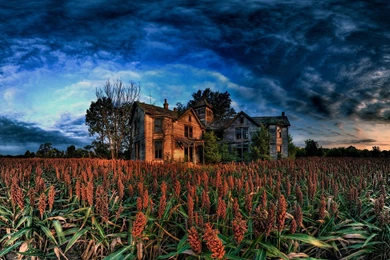 Old Abandoned Farm House Hdr HD Wallpapers