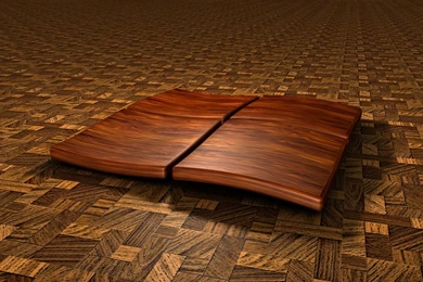 3D Wooden Microsoft Windows   Wallpapers