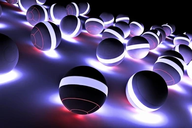 1366x768 Radiant Shining Balls Wallpapers