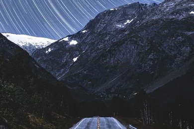 Norway Road   Long Exposure HD Desktop Wallpapers : Widescreen ...