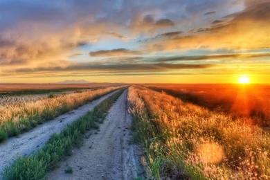 Long Road In Montana iPad Air Wallpapers Download