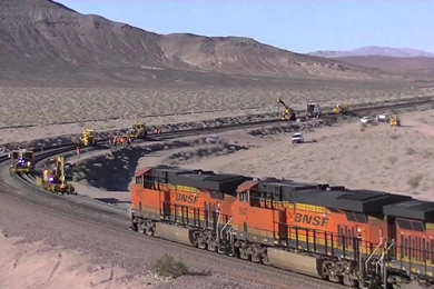 BNSF MOW Rail Production Ludlow, CA January 2014 YouTube