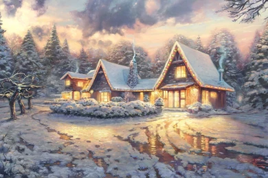 Christmas Lodge Computer Wallpapers, Desktop Backgrounds ...