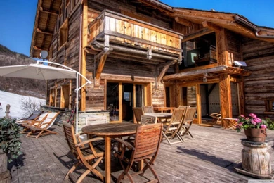 Wooden Lodge HD Desktop Wallpapers : Widescreen : High Definition ...