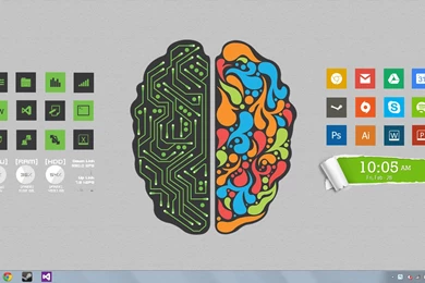 My Take On The Left/right Brain Concept. : Rainmeter