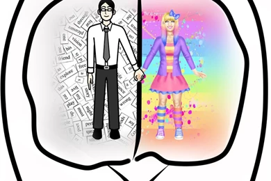 Left Brain And Right Brain By Shiny Duck On DeviantArt