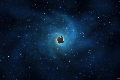 Apple Logo With Stars And Galaxy Wallpapers