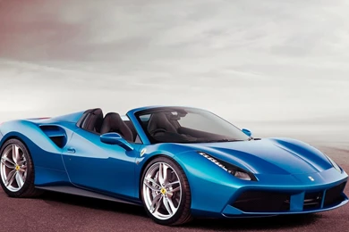 Blue Ferrari 488 Spider Car HD Wallpapers