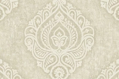 OM91207 Beige Damask Medallion   Theodor   Raymond Waites Wallpapers