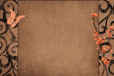 Free Blank Book With Flowers And Butterflies Backgrounds For ...